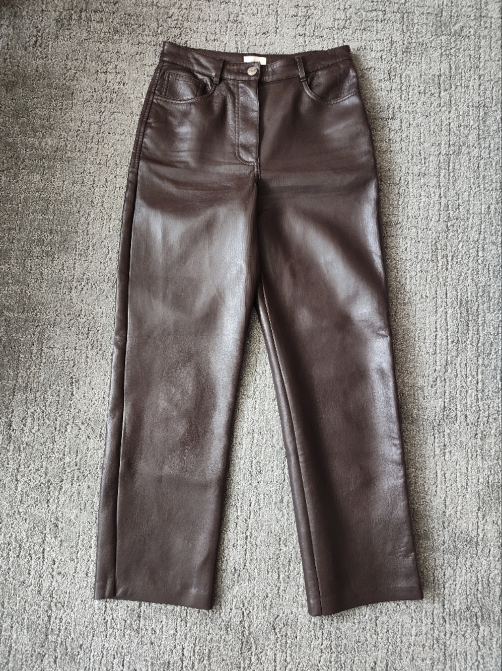 Wilfred Faux Leather Cropped Pants